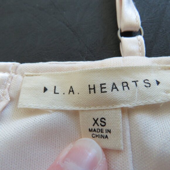 L.A. HEARTS Satin Floral Lace Up Corset Bustier Top Romantic Fairy Y2K Babydoll - Picture 13 of 14